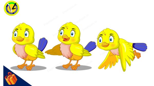 Adobe Animate CC Tuni Bird Rigged Character Download – Multi Pose & Fully Colorized | FreeToon.in