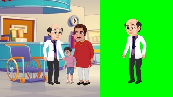 Bald Doctor Cartoon Character PNG & Vector | Chromatoon Premium | Freetoon