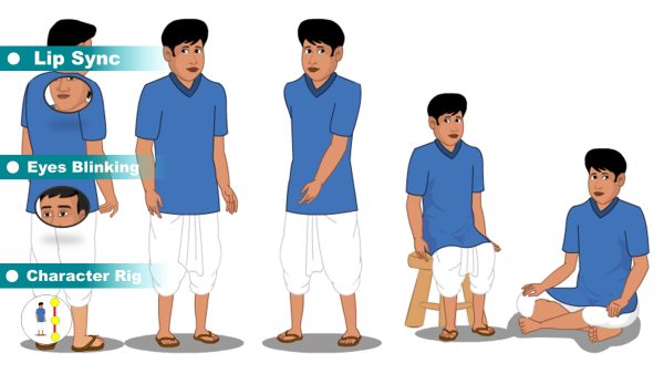 Adobe Animate CC Cartoon Farmer Character