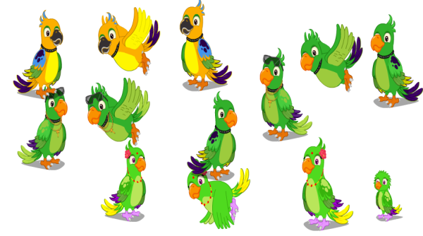 Parrot Cartoon Character