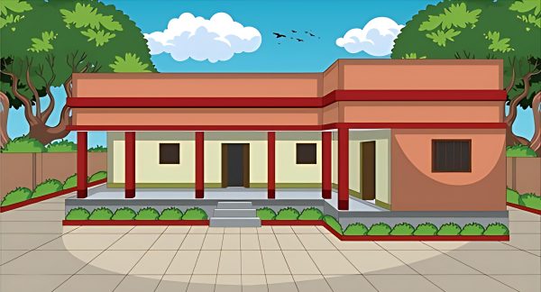 Village Cartoon Background PNG – Free Download HD Rural Cartoon Scene | Freetoon